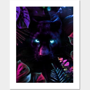 Neon Panther Posters and Art